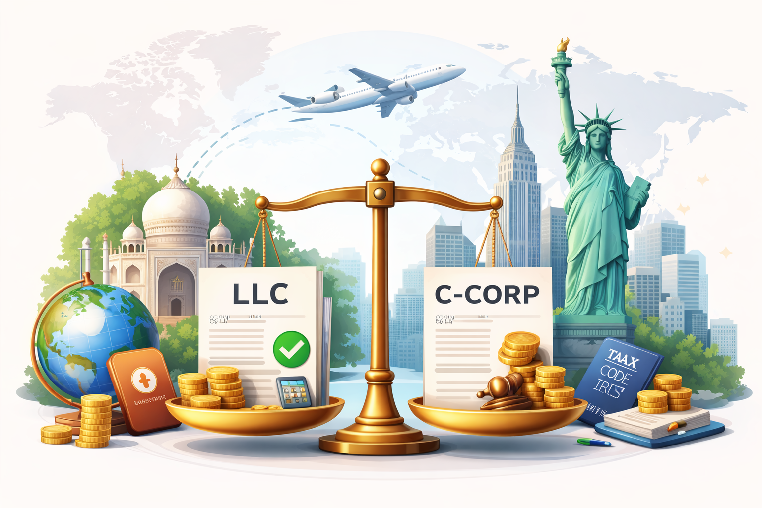 LLC vs C-Corp for Indian founders