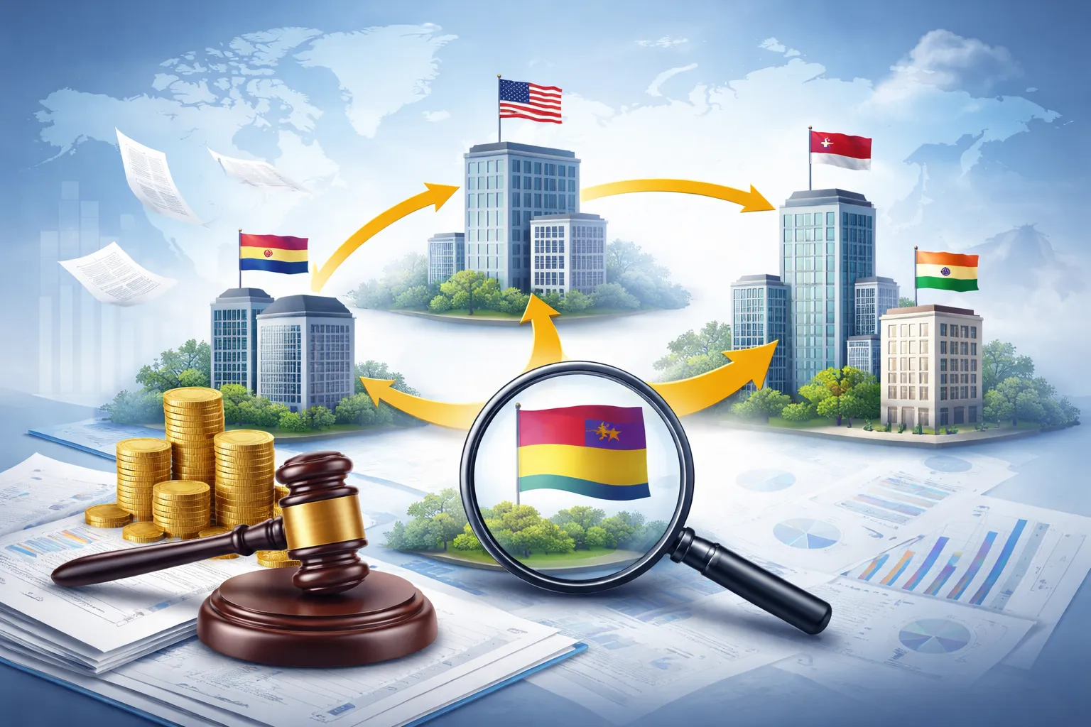 International tax dispute and investment ties